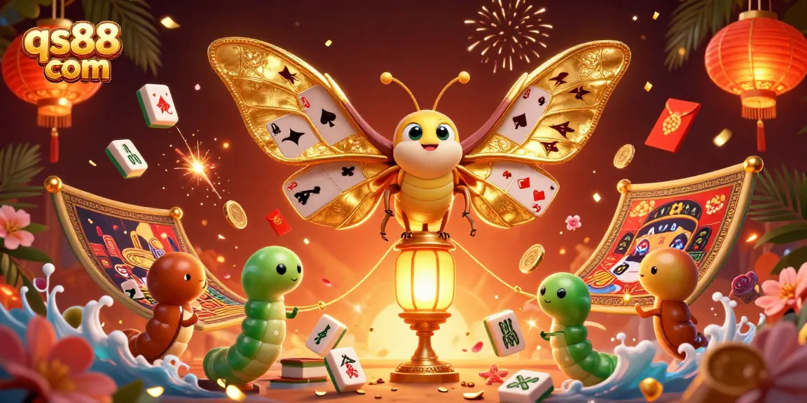 Experience the vibrant world of qs88 com with a stunning casino-themed illustration featuring 3D characters and elements.