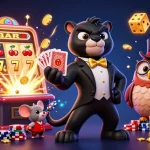 Aureon Casino showcases vibrant characters engaging in high-stakes gaming action amidst dynamic 3D visuals.